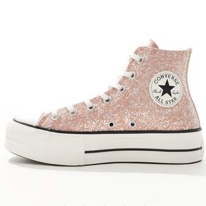 Converse Chuck Taylor All Star Lift Platform Glitter sneaker in pink SIZE 8 NWT
